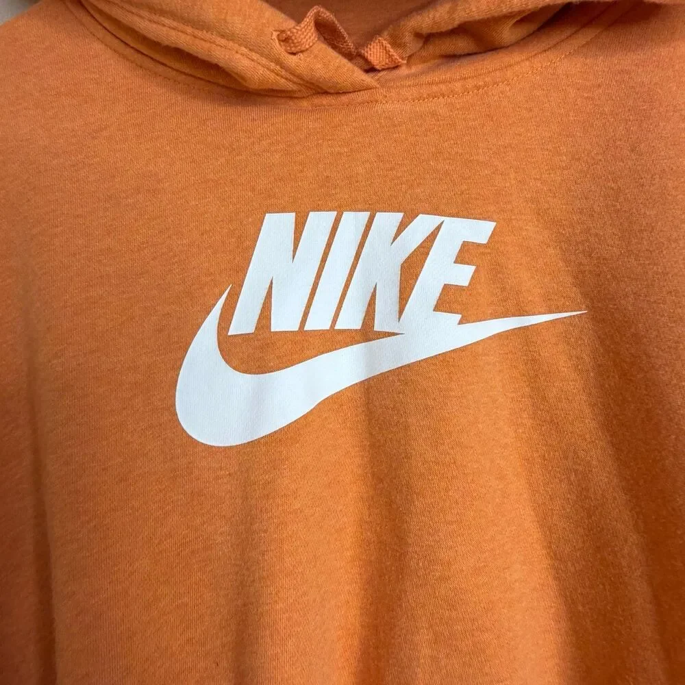 Nike Sweatshirt Women’s Medium Orange Cropped Long Sleeve Hoodie